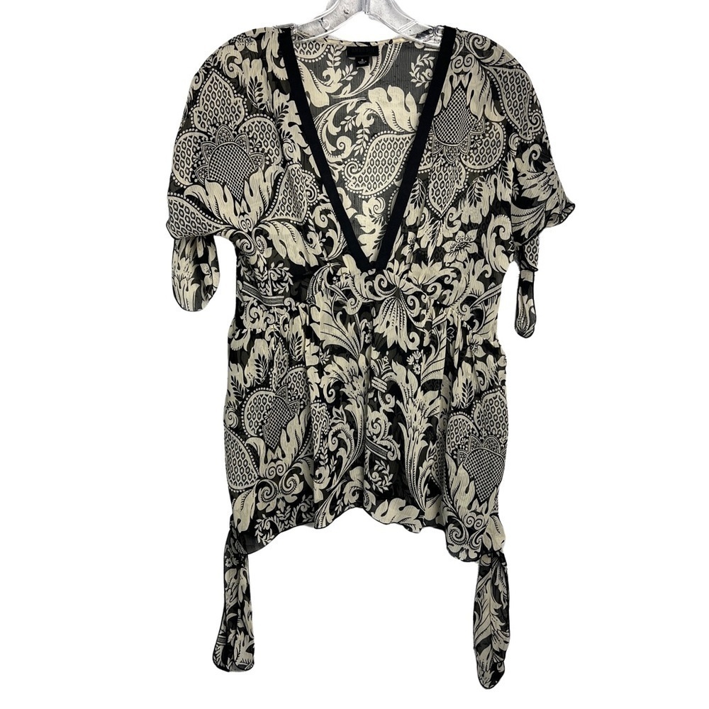 Anna Sui X Target Sheer Flowy Boho Blouse Lightweight Top